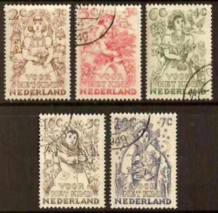 Nederland NVPH nr 544/8 gestempeld Kinderpostzegels 1949, Postzegels en Munten, Postzegels | Nederland, Gestempeld, Na 1940, Verzenden