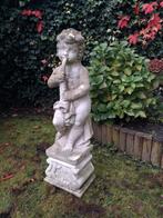 Tuinbeeld Engel met Fluit - Beton, Tuin en Terras, Ophalen, Gebruikt, Beton, Engelenbeeld