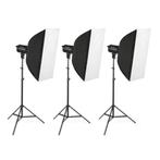 Complete Fotostudio Set – Flitsers + Achtergrond + Trigger, Ophalen, Zo goed als nieuw, Complete fotostudio