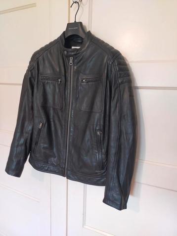 Pepe Jeans biker jas motorjas leer 50 large nieuw