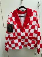 Carnavalsjasje Rood Wit Geblokt - Maat 44, Kleding | Dames, Carnaval, Maat 42/44 (L), Nieuw, Kleding