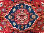Handgeknoopt Perzisch wol tapijt Heriz blue India 71x140cm, 50 tot 100 cm, 100 tot 150 cm, Perzisch vintage oosters HYPE, Rechthoekig