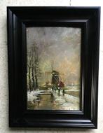 Wintergezichtje met molen - draagt naam F. du Chattel, Ophalen of Verzenden