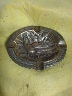 8840) zware messing asbak met vogel   15,5x12 cm, Antiek en Kunst, Ophalen of Verzenden