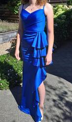 Koningsblauwe galajurk, Kleding | Dames, Jurken, Blauw, Ophalen of Verzenden, Zo goed als nieuw, Giznon&Gecce