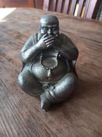 Zilverkleurig Boeddhabeeld, Tuin en Terras, Verzenden, Zo goed als nieuw, Steen, Boeddhabeeld