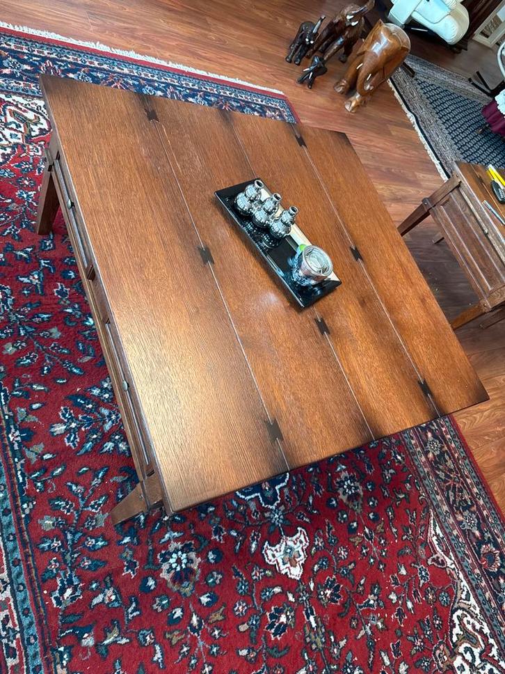 Houten Salontafel met Lades, Huis en Inrichting, Tafels | Salontafels, Gebruikt, Minder dan 50 cm, 50 tot 100 cm, 50 tot 100 cm