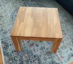 Hoektafel/ salontafel 59x59 cm eiken met wieltjes, Ophalen, 50 tot 100 cm, Zo goed als nieuw, Minder dan 50 cm