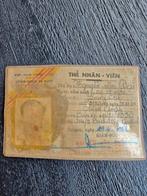 identiteitskaart Zuid Vietnam tijdens Vietnam oorlog, Verzamelen, Militaria | Algemeen, Ophalen of Verzenden, Landmacht, Nederland