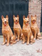 Oud vintage beeld tuinbeeld hond herdershond etalage, Kunststof, M, Ophalen of Verzenden, Zo goed als nieuw