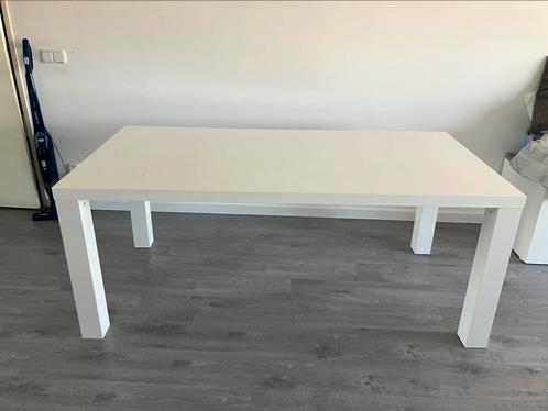 Witte eettafel hoogglans Ikea, Huis en Inrichting, Tafels | Eettafels, Gebruikt, 50 tot 100 cm, Vijf personen of meer, Rechthoekig