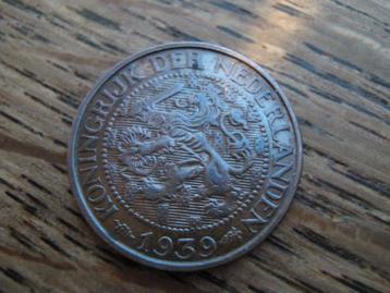 Bronzen cent 1939 van koningin Wilhelmina #474 beschikbaar voor biedingen
