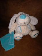 Anna club plush beige hond met lichtblauw. Dizzy dog., Ophalen of Verzenden, Zo goed als nieuw, Hond