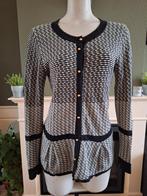 Caroline Biss zwart wit cardigan vest L 42 Gratis Verzenden, Verzenden, Zwart, Maat 42/44 (L), Gedragen