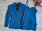 Blazer ZARA blauw zwart knopen + jurk dress S, Kleding | Dames, Blauw, Zara, Ophalen of Verzenden, Zo goed als nieuw