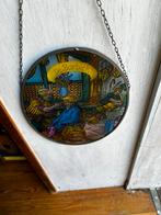 Glas in lood raamdecoratie gebrandschilderd, Ophalen of Verzenden