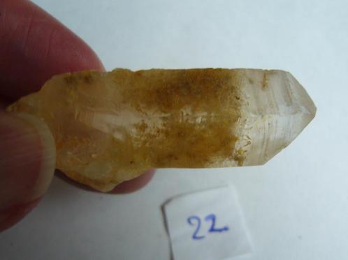 golden healer 22gram 2,49 bergkristal punt lemuriaan of 17gr, Verzamelen, Mineralen en Fossielen, Mineraal, Ophalen of Verzenden