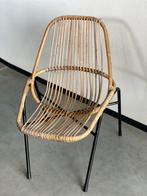 Vintage design rotan Rohe stoeltje, Ophalen, Zo goed als nieuw, Bruin, Eén