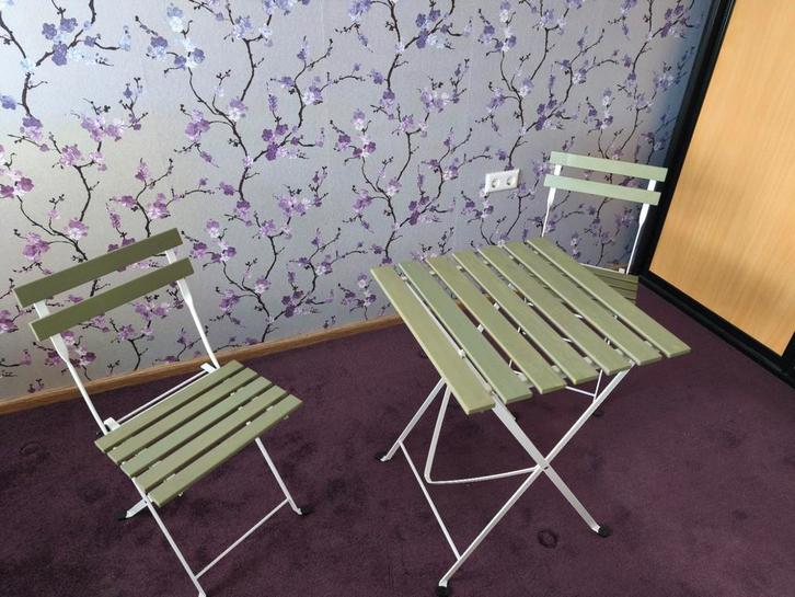 Ikea Tarno Bistroset - 2 stoelen + tafel - Nieuw!, Tuin en Terras, Tuinsets en Loungesets, Nieuw, Tuinset, Hout, 2 zitplaatsen