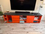 Oranje Dressoir met Zwart Blad, Overige materialen, Gebruikt, Ophalen of Verzenden, 200 cm of meer