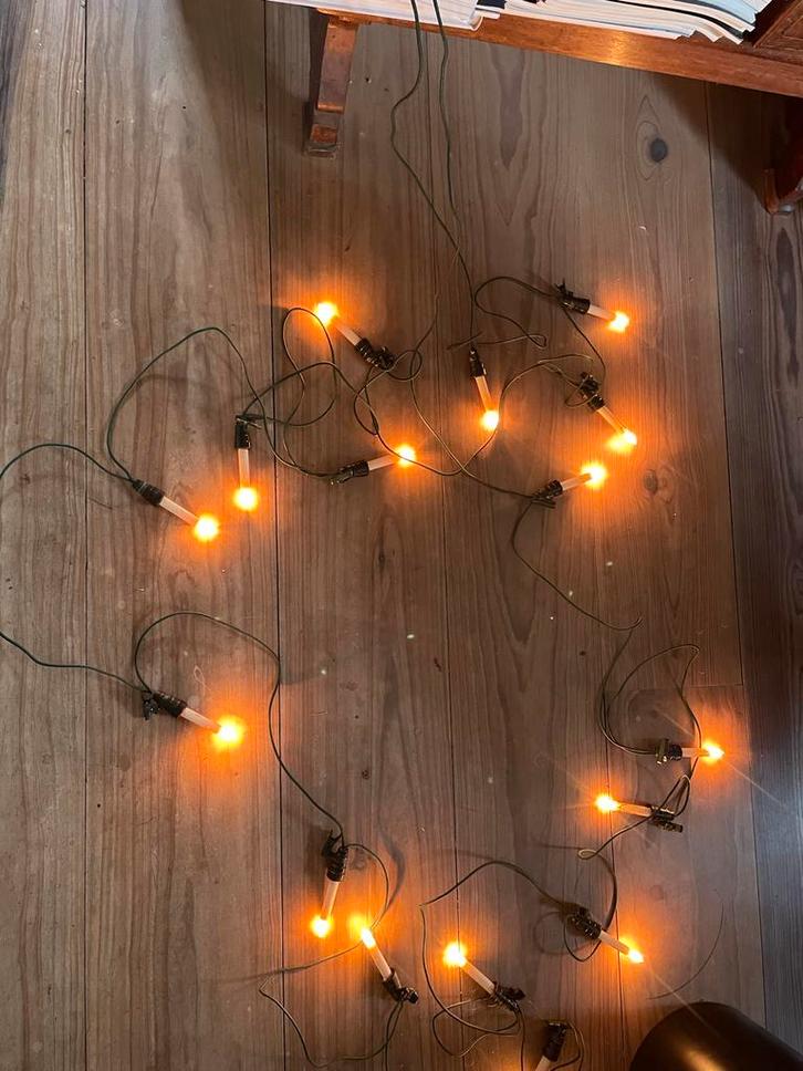 Vintage Kerstlampjes, jaren 50, kaarsmodel, Huis en Inrichting, Lampen | Hanglampen, Gebruikt, Minder dan 50 cm, Kunststof, Ophalen
