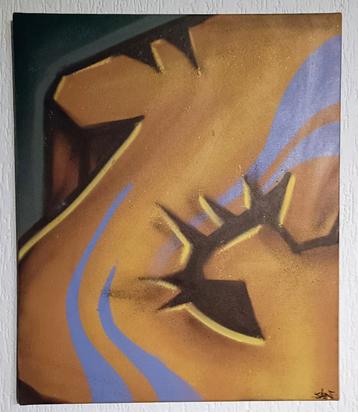 Graffiti canvas doek van Jan is de Man beschikbaar voor biedingen