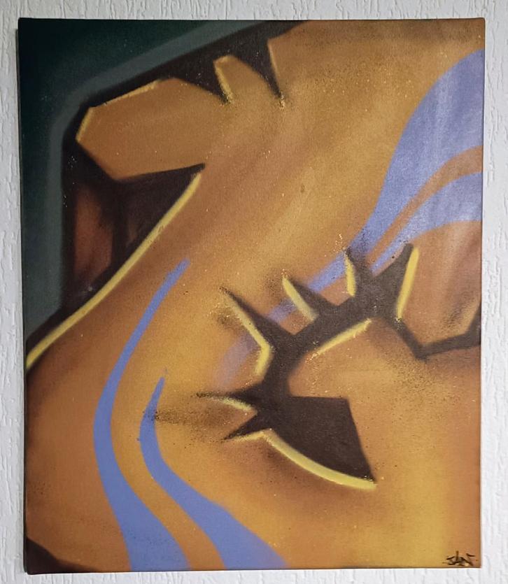 Graffiti canvas doek van Jan is de Man, Antiek en Kunst, Kunst | Schilderijen | Modern, Ophalen