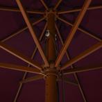 Parasol met houten paal 330 cm bordeauxrood, Ophalen of Verzenden, Nieuw, Stokparasol
