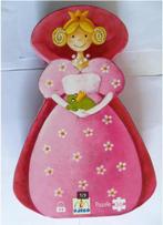 Djeco puzzel - Prinses en de kikker, Ophalen of Verzenden, 10 tot 50 stukjes, Zo goed als nieuw, 4 tot 6 jaar