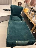Groen met gouden stoel + salontafeltje voor MAAR €300‼️, Huis en Inrichting, Fauteuils, Ophalen, Zo goed als nieuw, 75 tot 100 cm