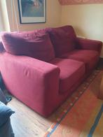 donkerrode stoffen bankstel gratis bank, Ophalen, Gebruikt, 75 tot 100 cm, Stof