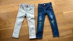 2 Hema spijkerbroeken maat 110 grijs en donkerblauw, Broek, Jongen of Meisje, Ophalen of Verzenden, Zo goed als nieuw