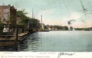 Zaandam, Achterzaan, West-zijde - 1904 gelopen beschikbaar voor biedingen