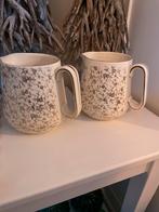 Mosa Melk Kannetjes met gouden Bloemmotief, Ophalen of Verzenden