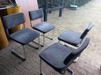 4 eetkamerstoelen, Huis en Inrichting, Stoelen, Ophalen, Gebruikt, Metaal, Vier