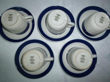 Rörstrand Koka 5 x kopjes met schotels beschikbaar voor biedingen