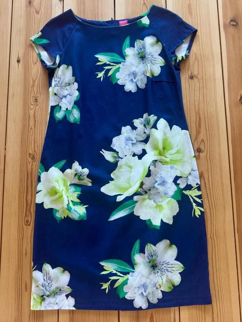 Kyra & Ko jurk - Blauw met bloemen - maat 42 / Large, Kleding | Dames, Jurken, Zo goed als nieuw, Maat 42/44 (L), Blauw, Ophalen of Verzenden