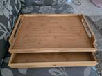 Dienblad met opberglade, Ophalen of Verzenden, Gebruikt, Hout