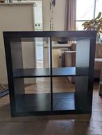 IKEA kallax 4 vakken (2 bij 2) - ZWART, Huis en Inrichting, Ophalen, 50 tot 100 cm, Zo goed als nieuw, Minder dan 100 cm