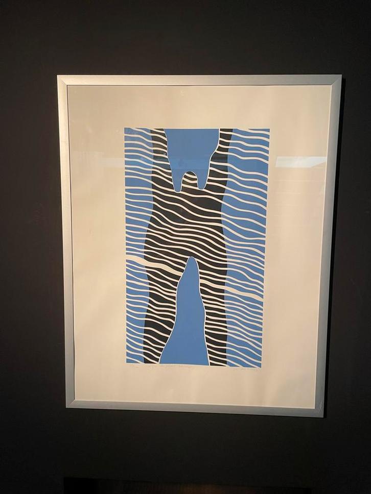 Jan Snoeck Zeefdruk - Vliegerfeest. Origineel, gesigneerd, Antiek en Kunst, Kunst | Etsen en Gravures, Ophalen of Verzenden