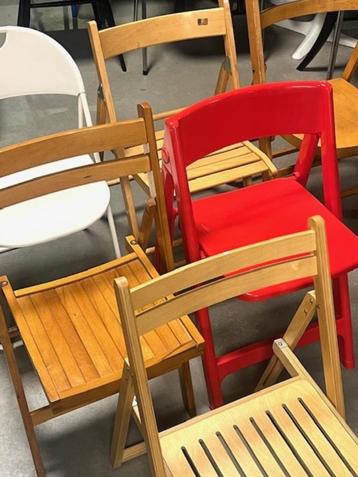SALE klapstoelen 15x vintage retro klapstoel prijs p/stuk beschikbaar voor biedingen