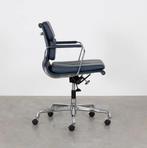 Eames EA217 bureaustoel blauw leer chroom frame Vitra, Blauw, Bureaustoel, Zo goed als nieuw, Ophalen