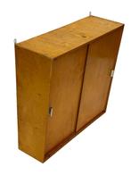 Vintage wandkast halkast jaren 60 zwevend beuken, Vintage, Vintage, Minder dan 150 cm, Minder dan 100 cm