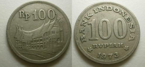 Indonesië 100 Rupiah 1973, Postzegels en Munten, Munten | Azië, Losse munt, Zuidoost-Azië, Ophalen of Verzenden