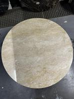 Ronde salontafel marmer - Travertin ø90cm - MOET WEG, 50 tot 100 cm, Rond, Zo goed als nieuw, Minder dan 50 cm