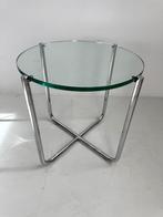 Vintage  bijzet tafel Gispen, Huis en Inrichting, Tafels | Bijzettafels, 45 tot 60 cm, Minder dan 55 cm, Rond, Ophalen of Verzenden
