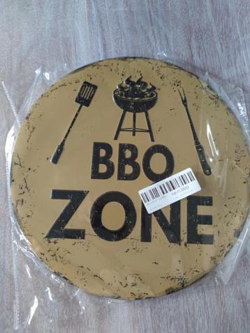 BBQ Zone Metalen Plaat (Bord Muur Decor Barbecue Retro) beschikbaar voor biedingen
