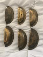 Kom grepen messing 6 stuks vintage, Ophalen, Gebruikt, Koper of Messing, Overige typen