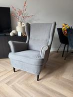 Grijze stoel met oren, Huis en Inrichting, Fauteuils, Ophalen, Gebruikt, Klassiek, 75 tot 100 cm