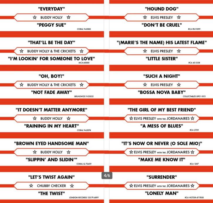 Bestel hier de mooiste Titlecards Titelkaartjes Jukebox!, Verzamelen, Automaten | Jukeboxen, Nieuw, Overige merken, 1950 tot 1960